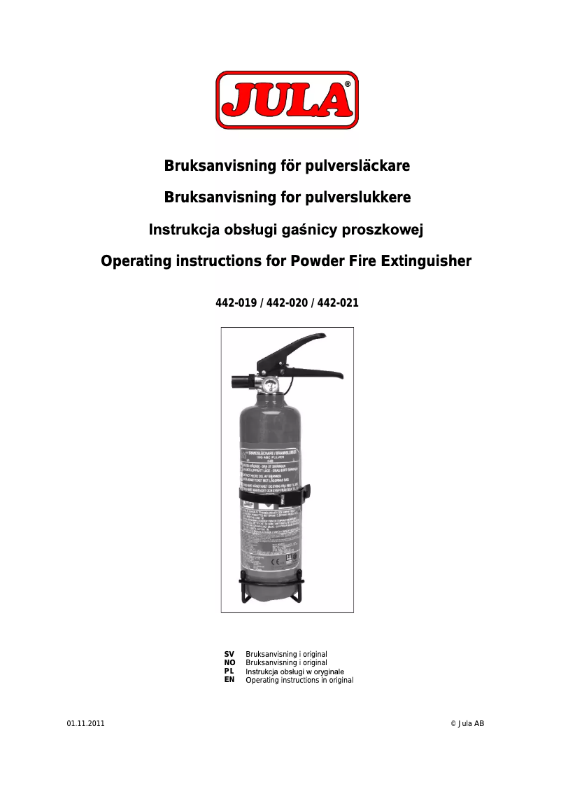 Página 1 del manual Manual de usuario Jula 442-020