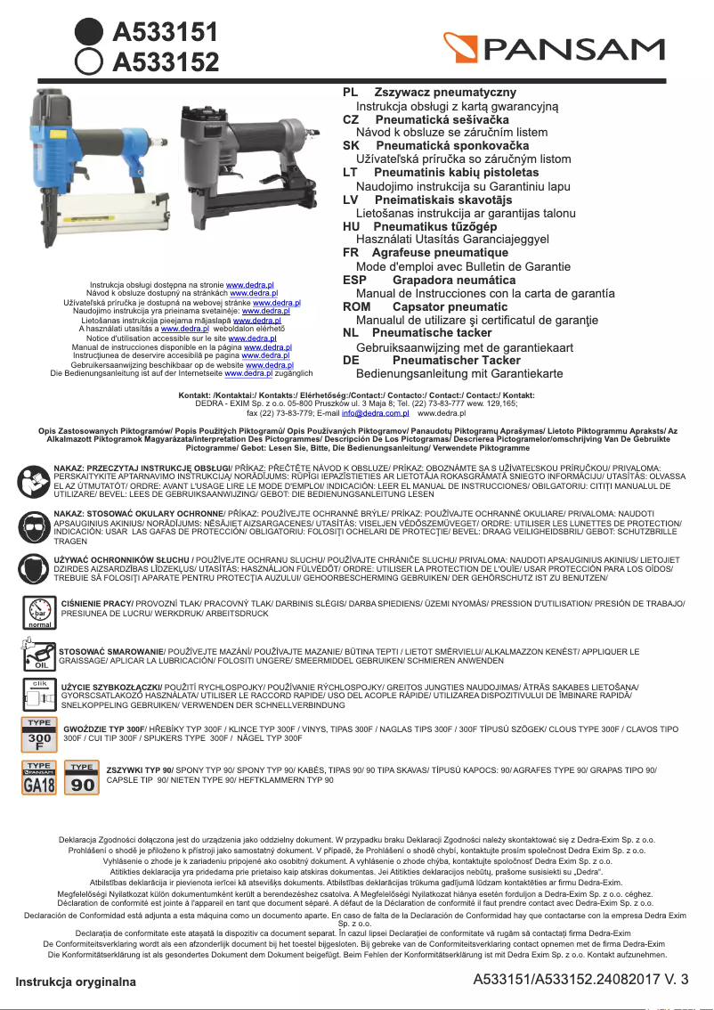 Image de la première page du manuel de l'appareil A533151