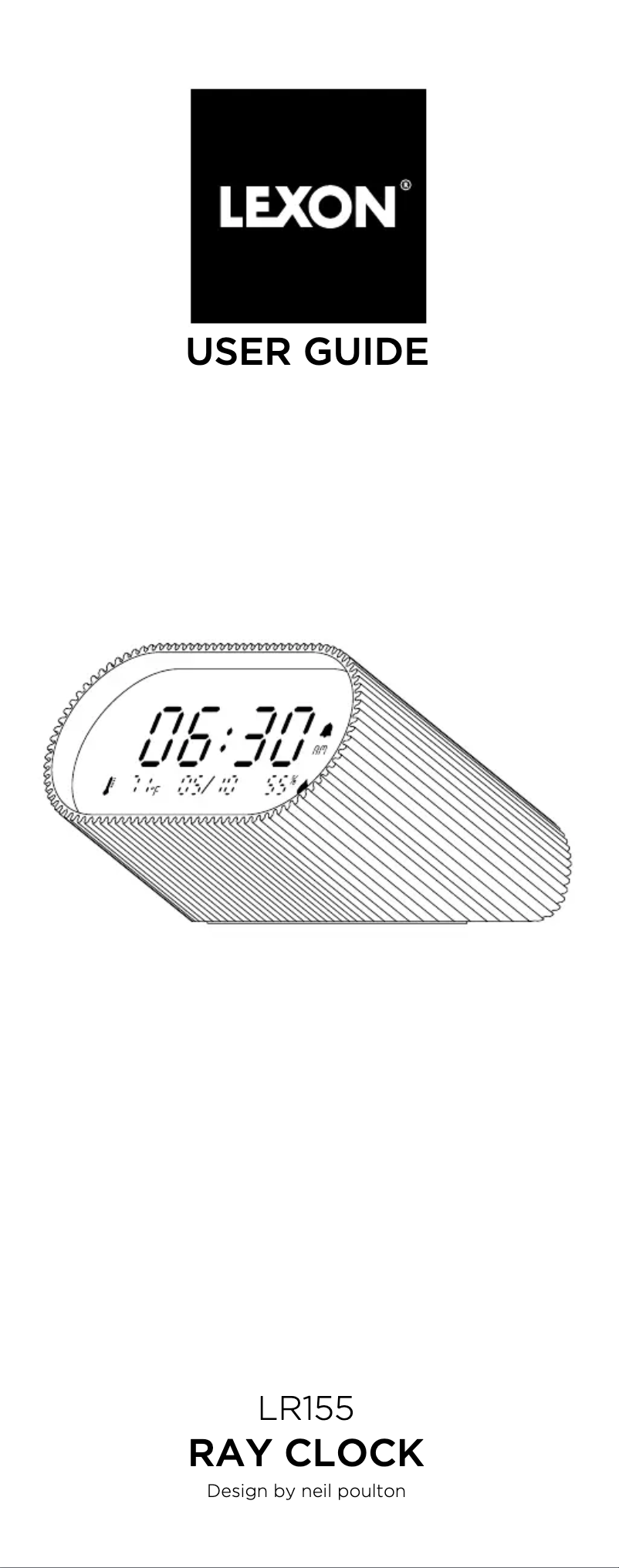 Image de la première page du manuel de l'appareil Ray Clock