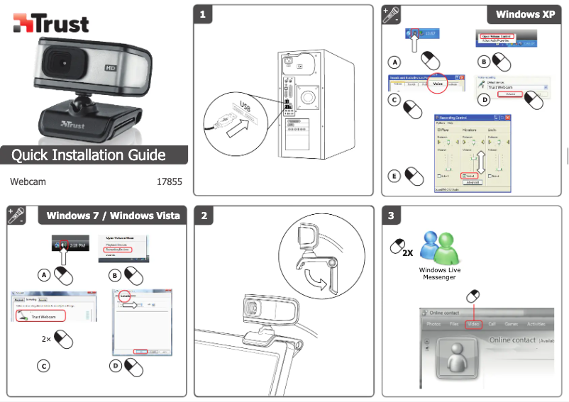 Page n°1 - Manuel utilisateur Trust 17855 Nium HD 720p