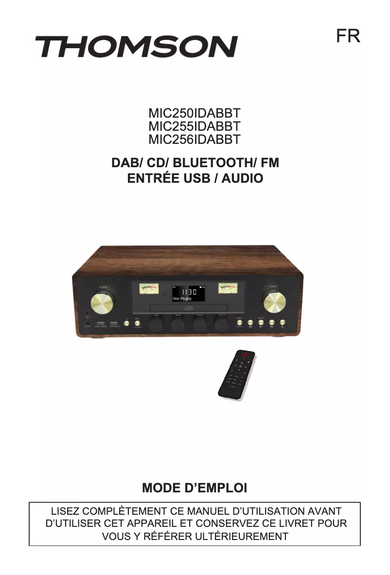 Page n°1 - Manuel utilisateur Thomson MIC255IDABBT