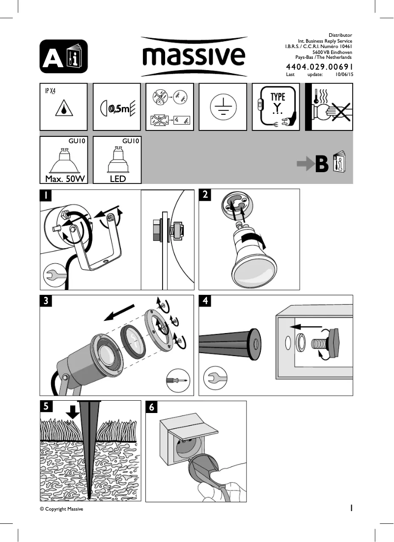 Page 1 de la notice Manuel utilisateur Massive Pula