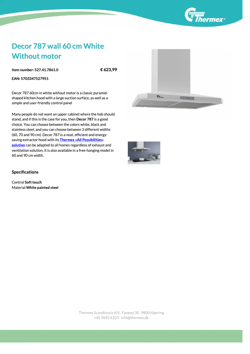 Image de la première page du manuel de l'appareil Decor 787