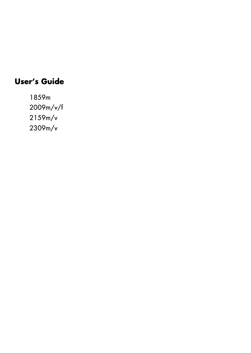 Page 1 de la notice Manuel utilisateur HP 2009m