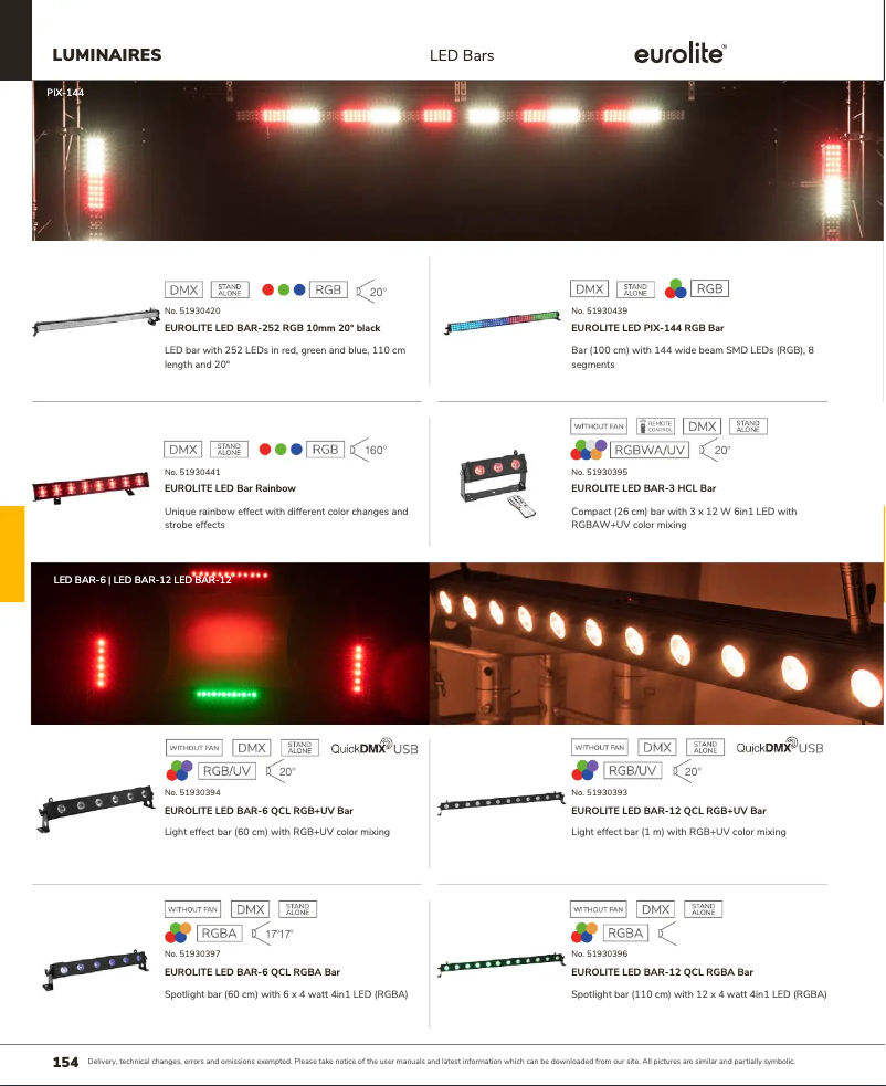 Page n°1 - Catalogue Eurolite LED BAR-12