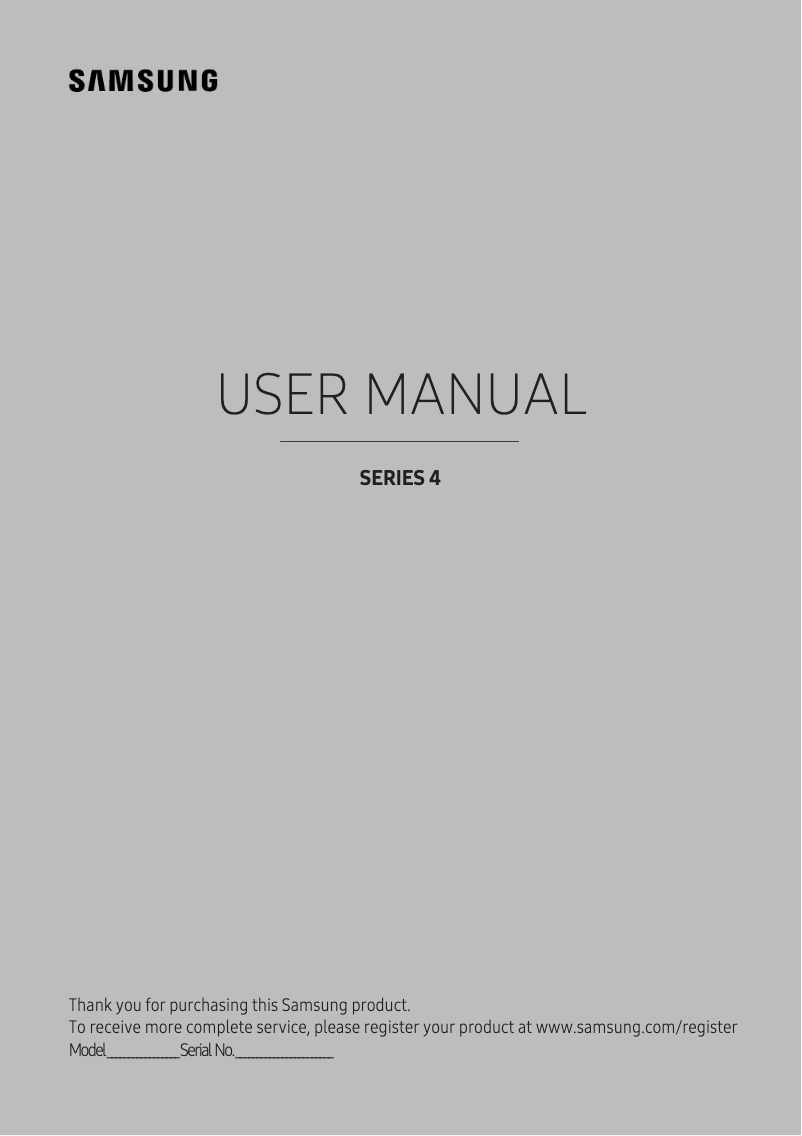 Page n°1 - Manuel utilisateur Samsung UA32K4300AR