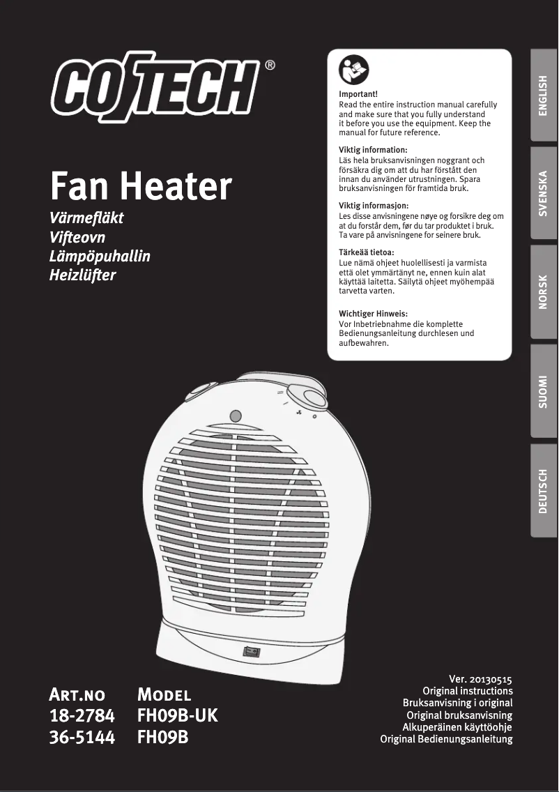 Imagen de la primera página del manual del dispositivo FH09B