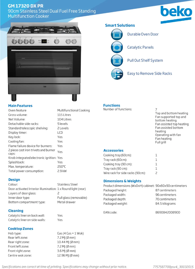 Image de la première page du manuel de l'appareil GM17320DXPR
