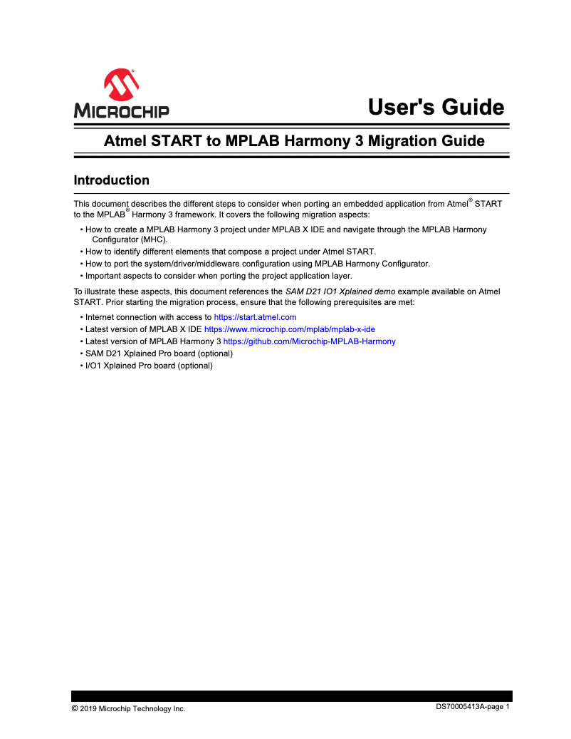 Página 1 del manual Manual de usuario Microchip PIC32CM6408MC00032