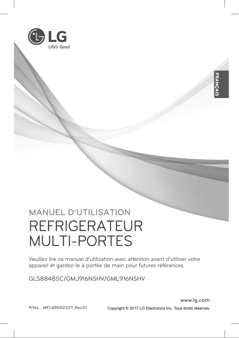 Page 1 de la notice Manuel utilisateur LG GML916NSHZ
