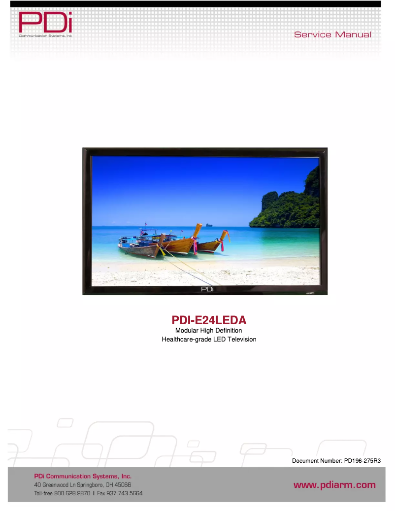 Page 1 de la notice Manuel utilisateur PDI PDi-E24LEDA