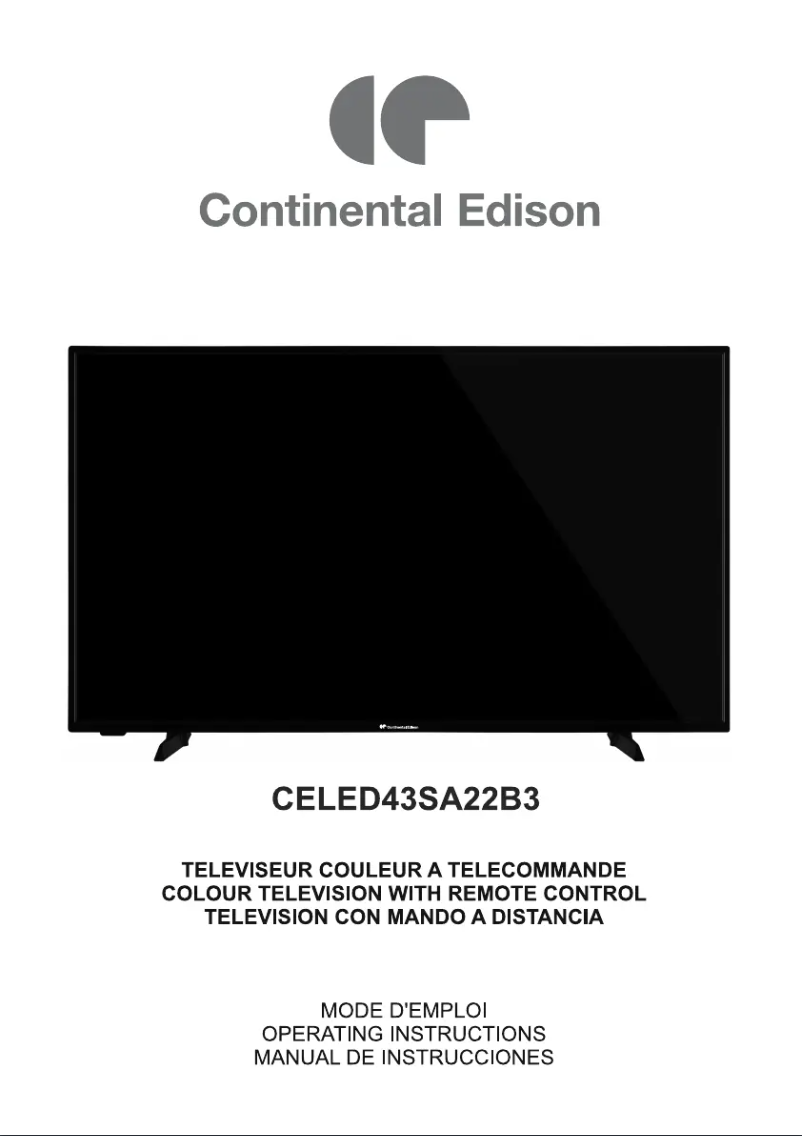 Image de la première page du manuel de l'appareil CELED43SA22B3