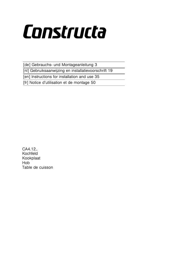 Image de la première page du manuel de l'appareil CA431230N