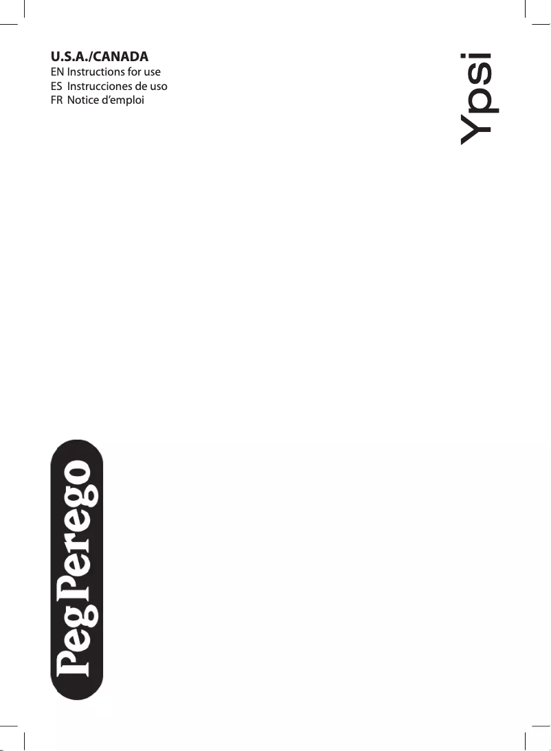 Page 1 de la notice Manuel utilisateur Peg Perego Ypsi