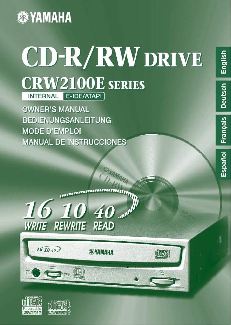 Page 1 de la notice Manuel utilisateur Yamaha CRW-2100