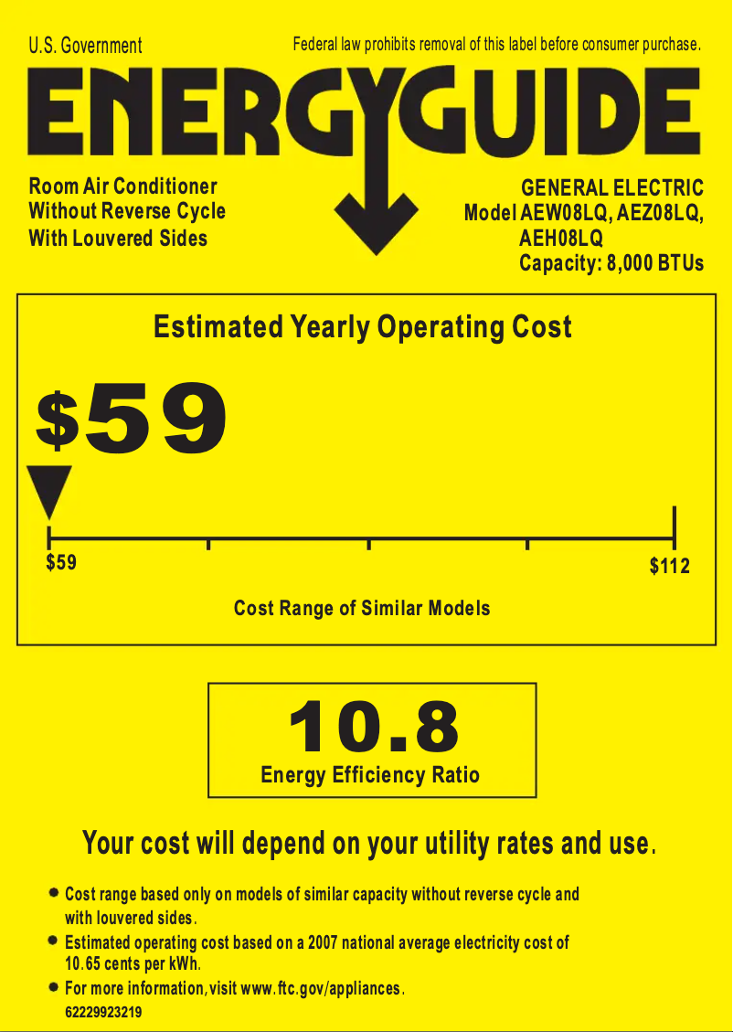 Image de la première page du manuel de l'appareil AEW08LQ