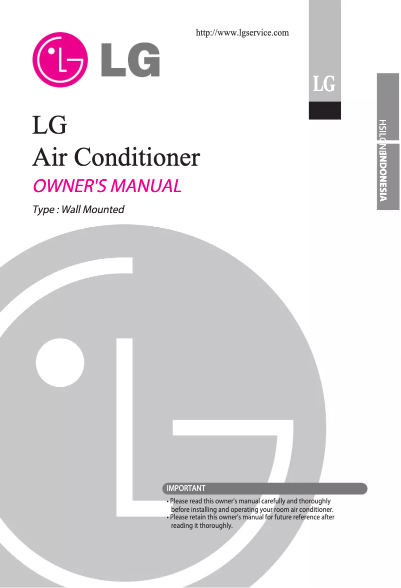 Page 1 de la notice Manuel utilisateur LG SN12ICE