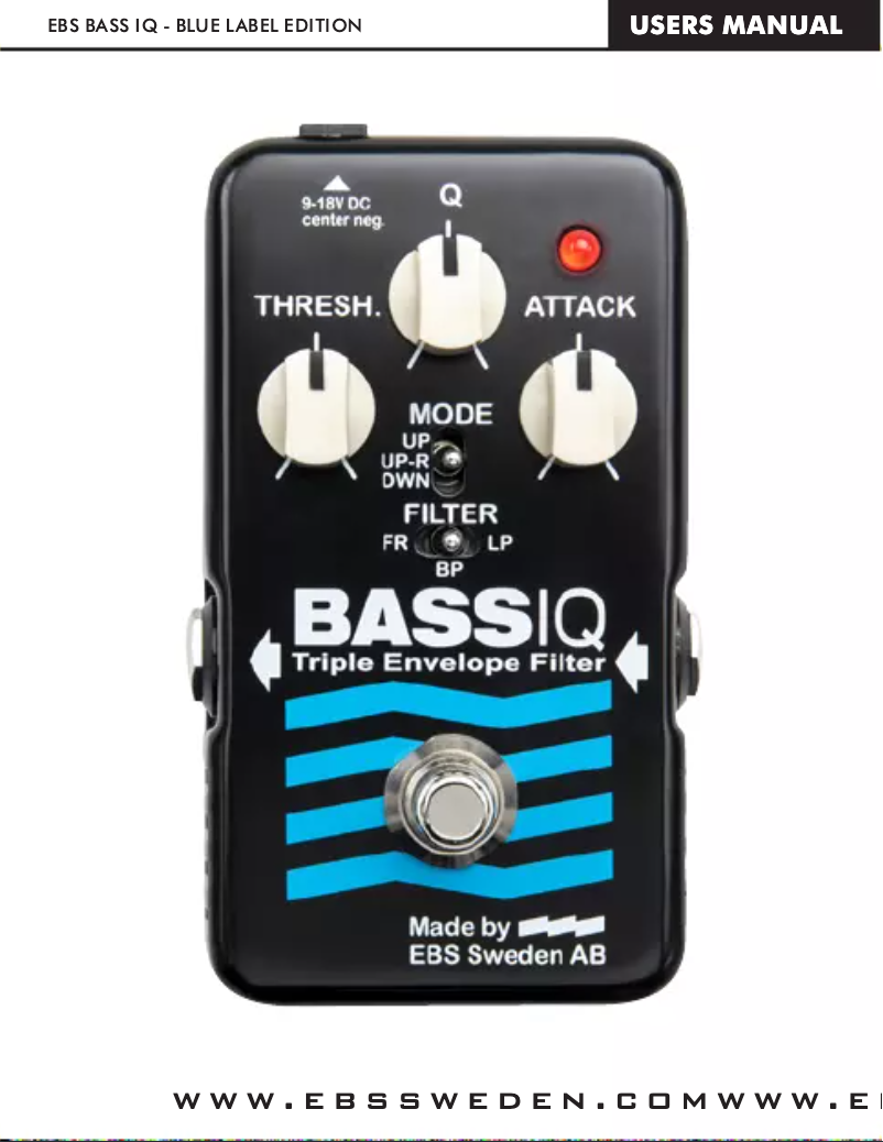 Page n°1 - Manuel utilisateur EBS BassIQ