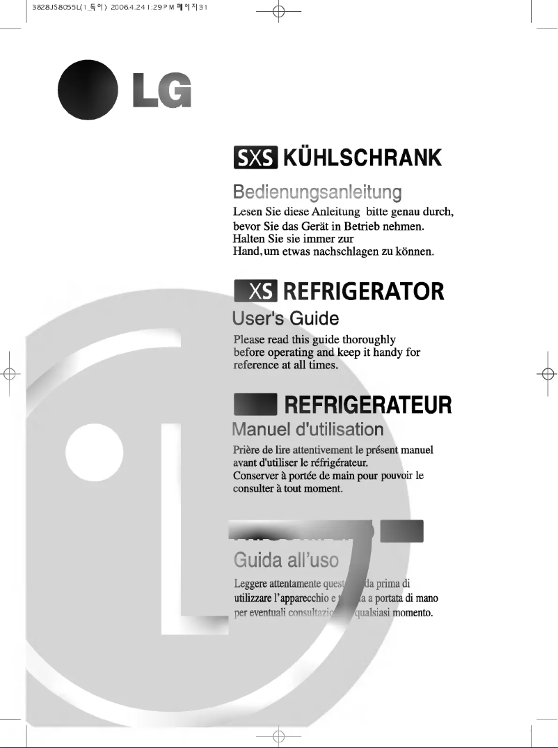 Page n°1 - Manuel utilisateur LG GC-G227STBK