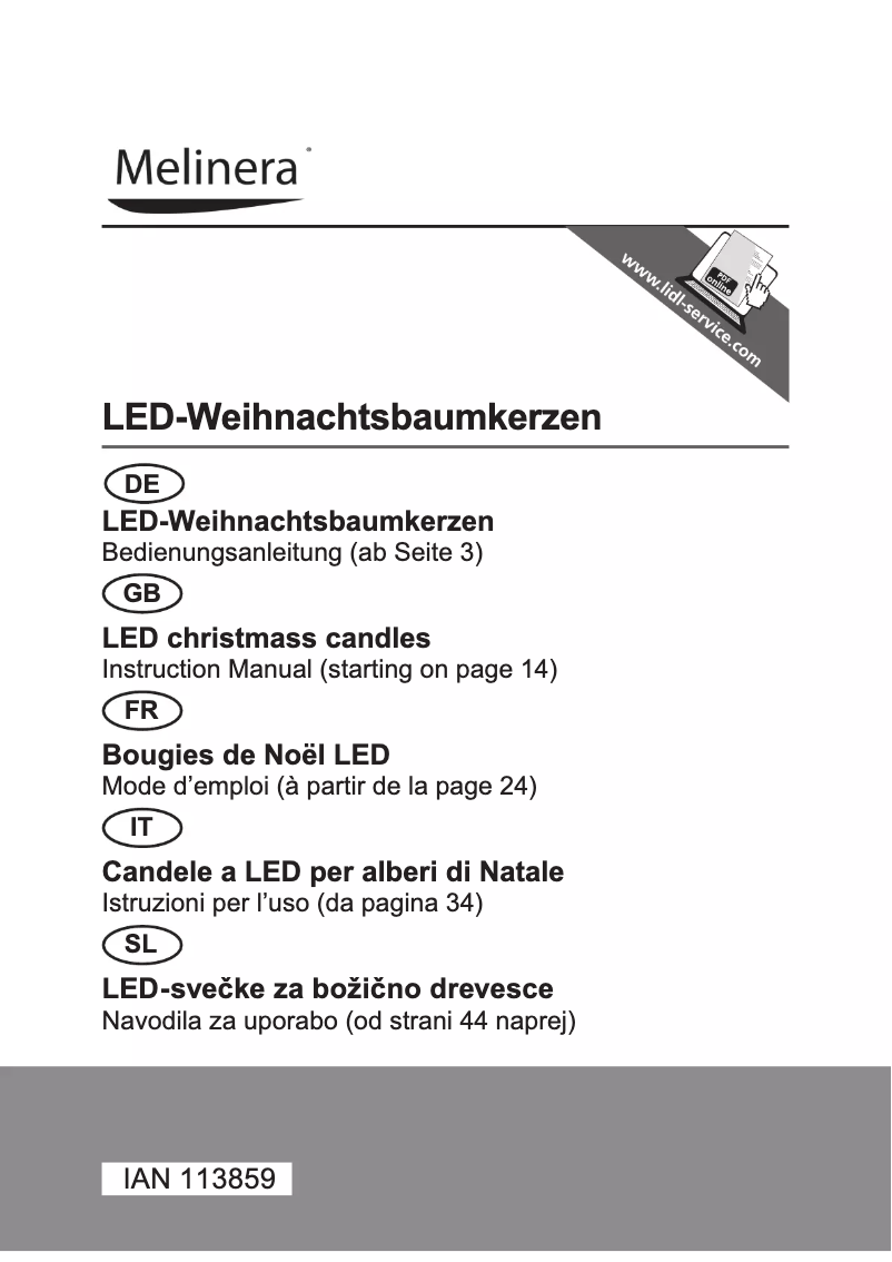 Image de la première page du manuel de l'appareil IAN 113859