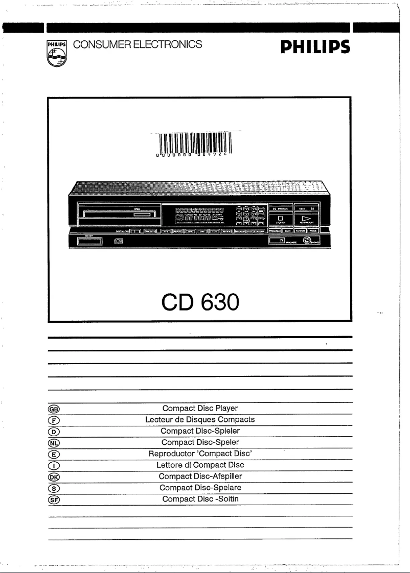 Página 1 del manual Manual de usuario Philips CD630