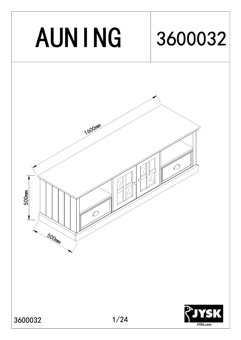 Page 1 de la notice Manuel utilisateur JYSK Auning