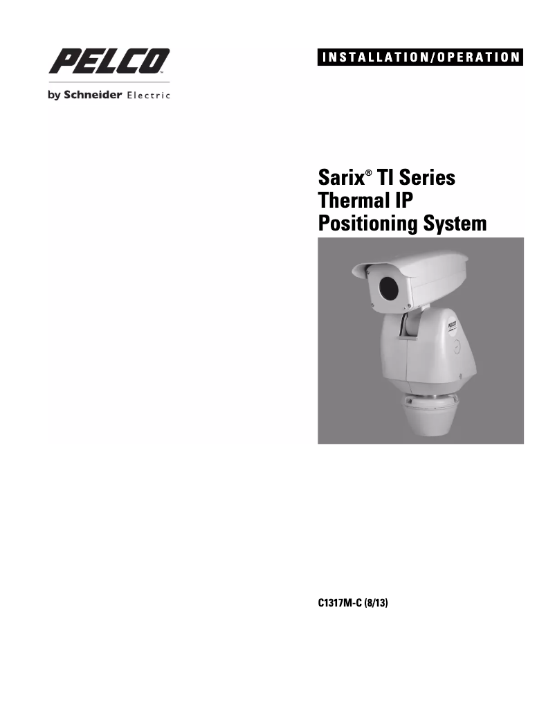 Page n°1 - Manuel utilisateur Pelco Sarix ESTI3100-5W