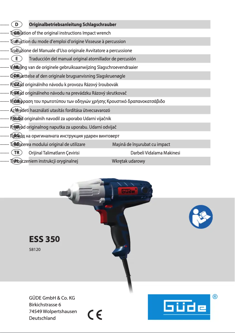 Image de la première page du manuel de l'appareil ESS 350