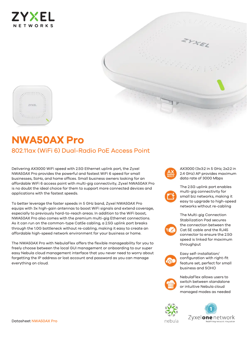 Image de la première page du manuel de l'appareil NWA50AX PRO