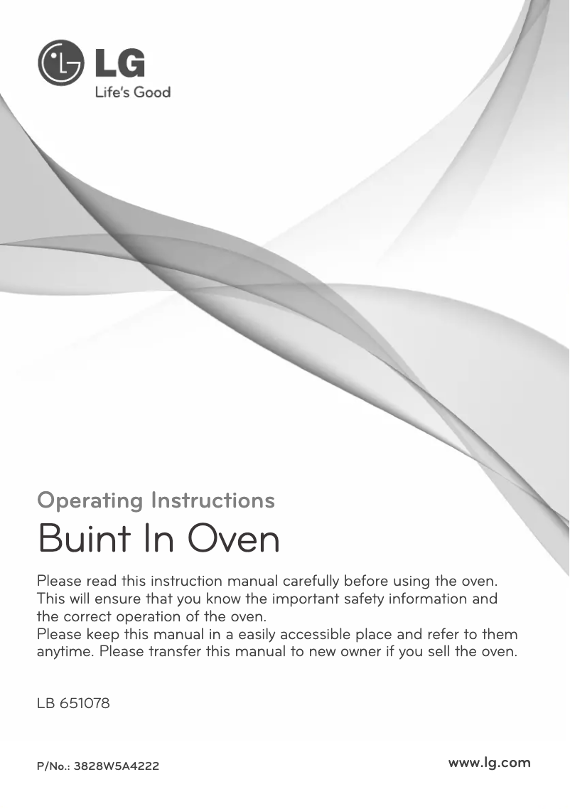 Page 1 de la notice Manuel utilisateur LG LB651078S