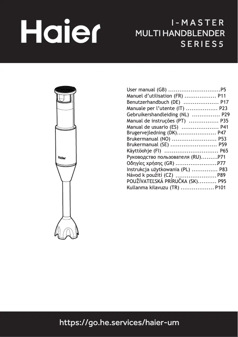 Page n°1 - Manuel utilisateur Haier HHB5B5 021