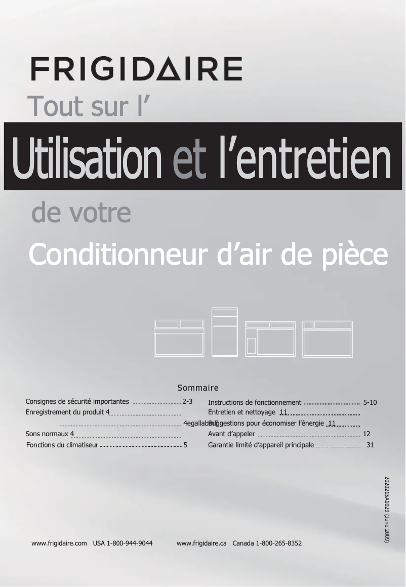 Image de la première page du manuel de l'appareil FFRA1222Q1