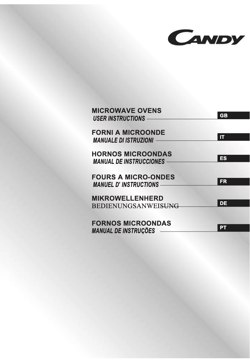 Page 1 de la notice Manuel utilisateur Candy CMW 1772 ds