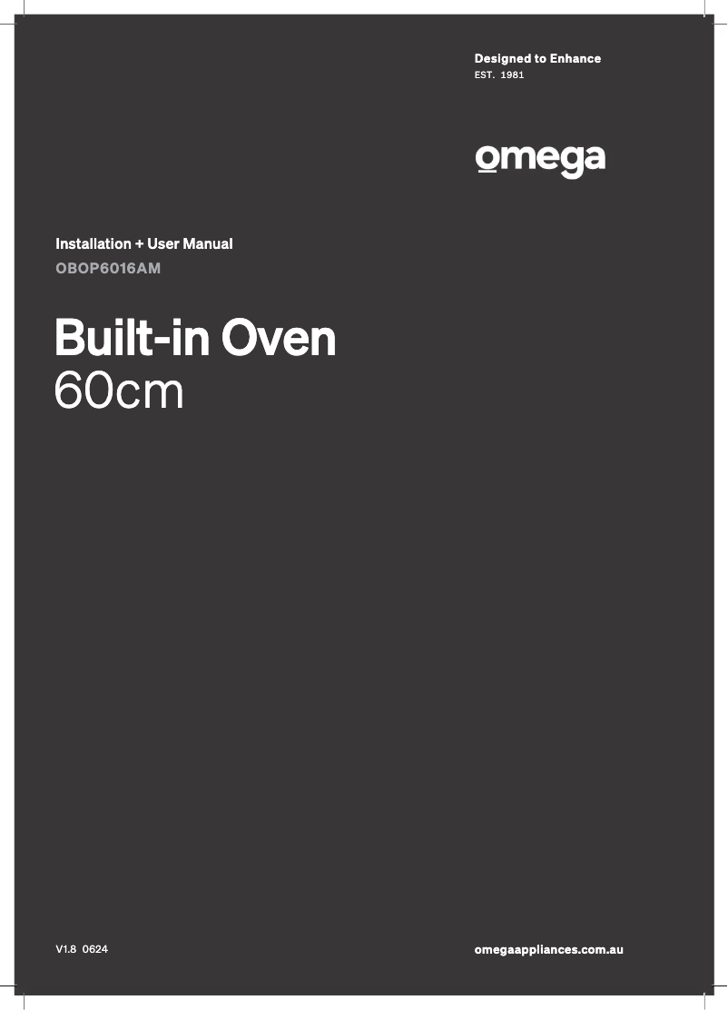 Page 1 de la notice Manuel utilisateur Omega OBOP6016AM