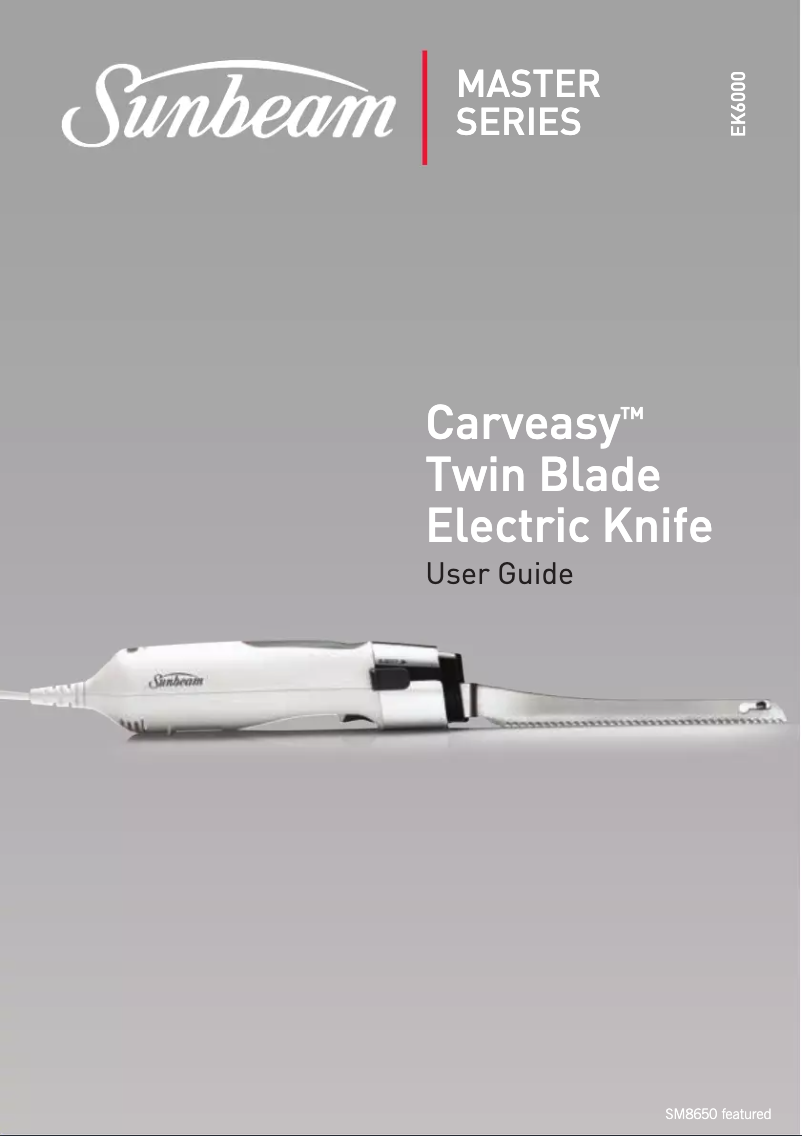 Page n°1 - Manuel utilisateur Sunbeam Carveasy Twinblade EK6000