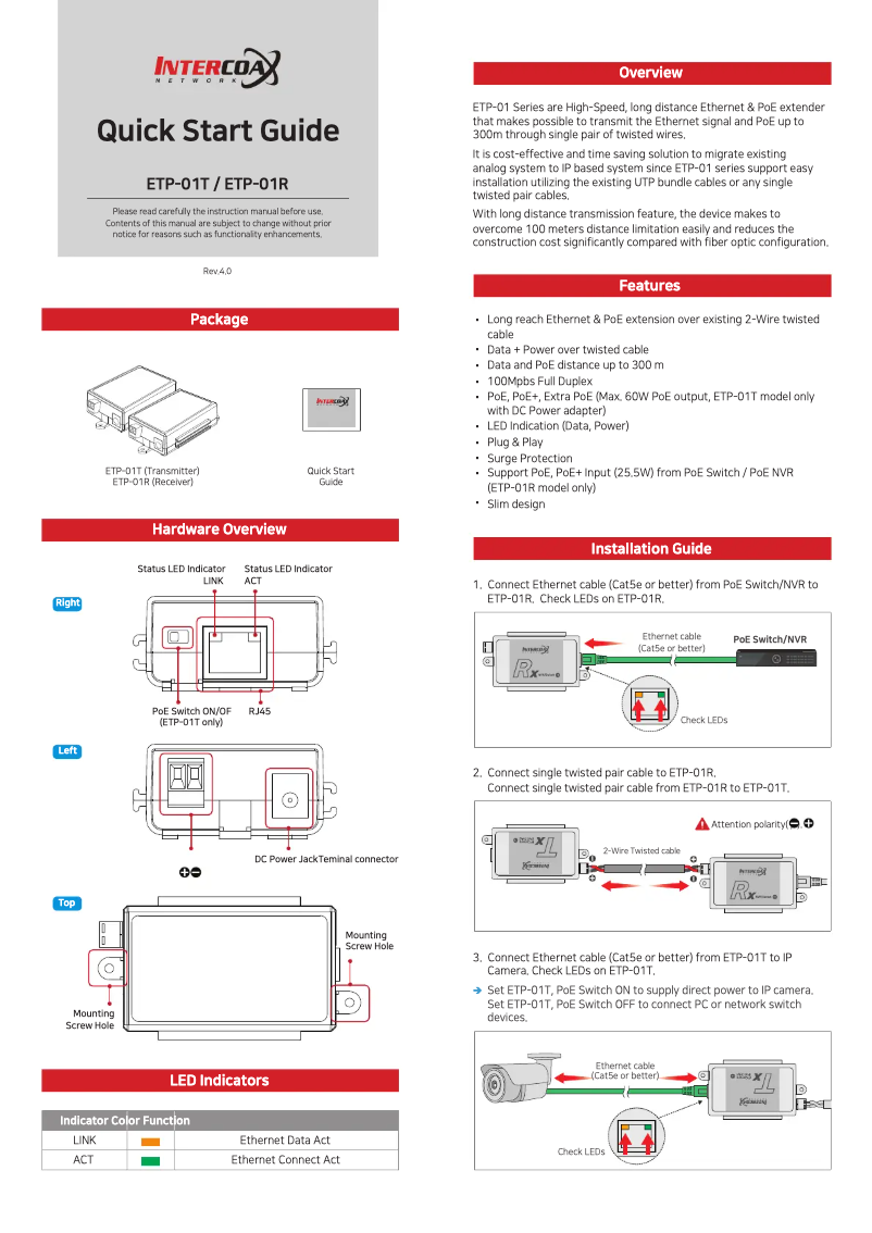 Page n°1 - Guide de démarrage rapide Lorex ETP-01