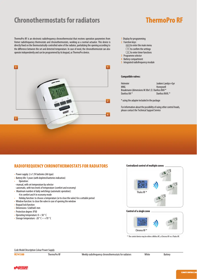 Image de la première page du manuel de l'appareil ThermoPro RF
