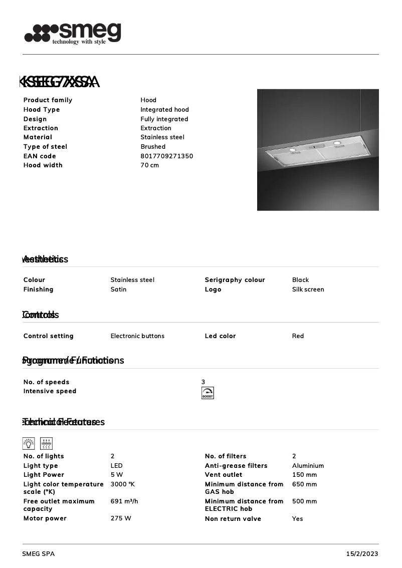 Image de la première page du manuel de l'appareil KSEG7XSA