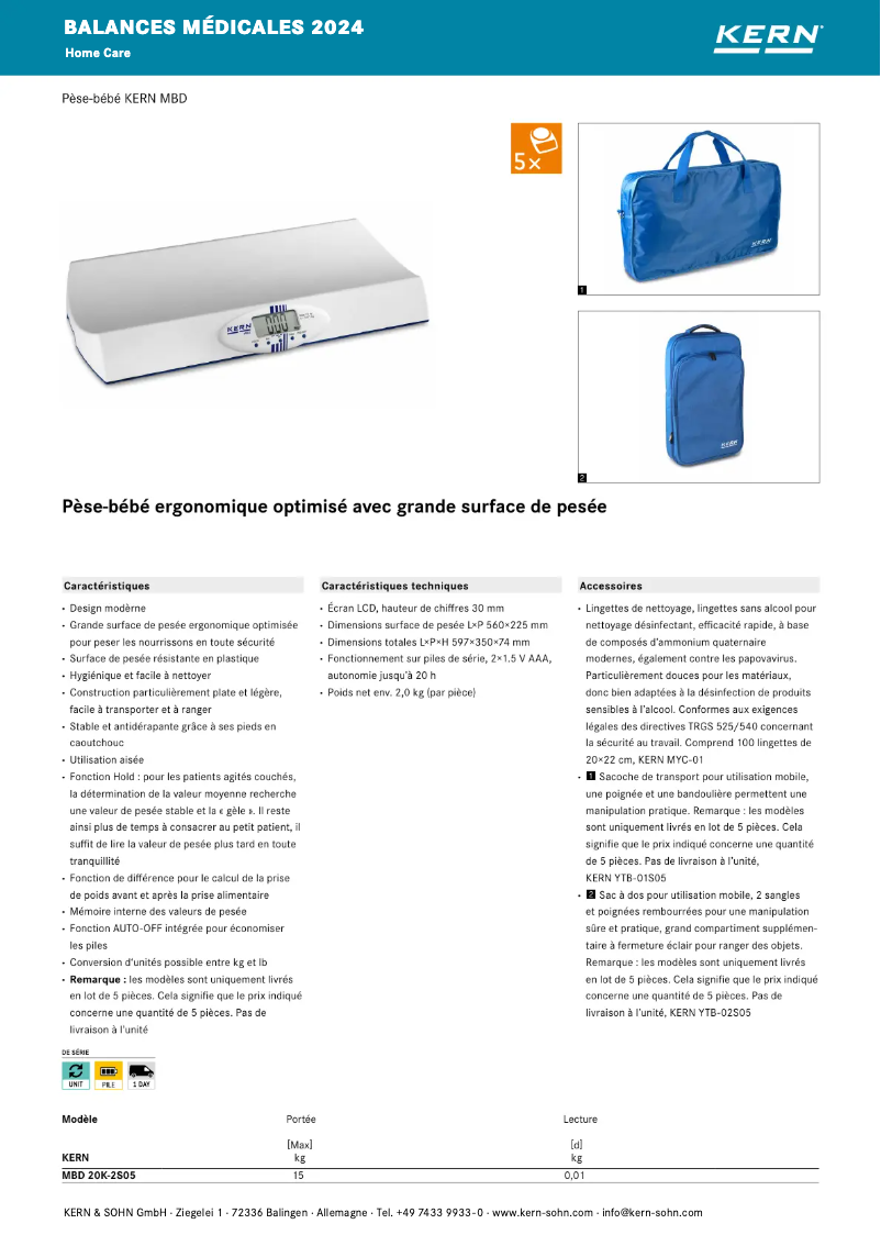 Page n°1 - Brochure Kern MBD 20K-2