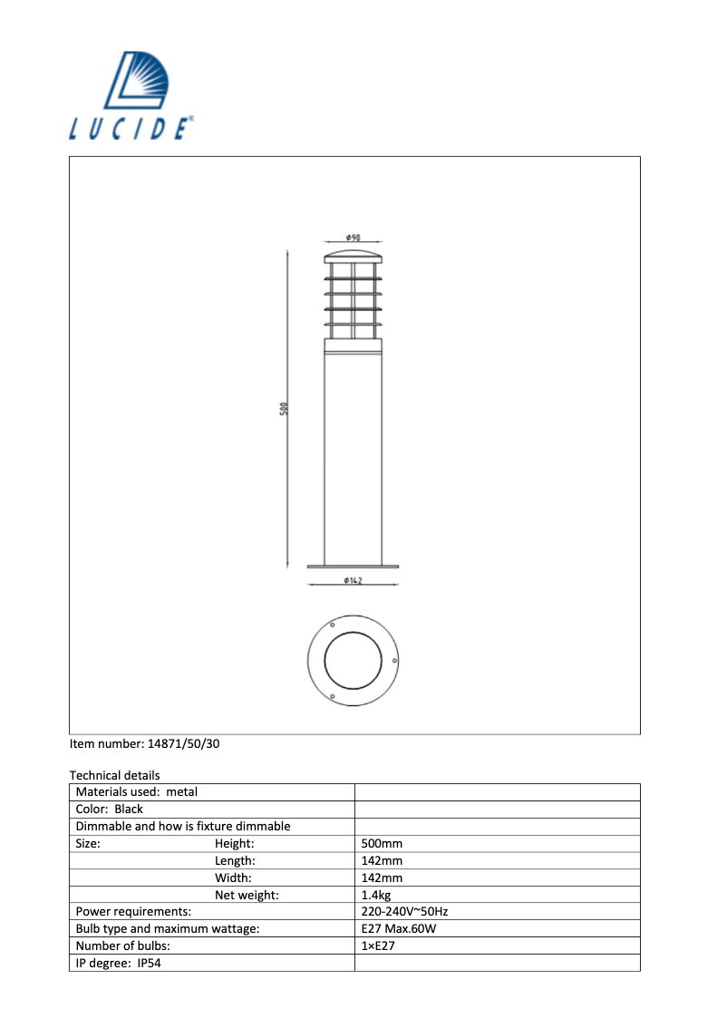 Page n°1 - Manuel utilisateur Lucide Solid