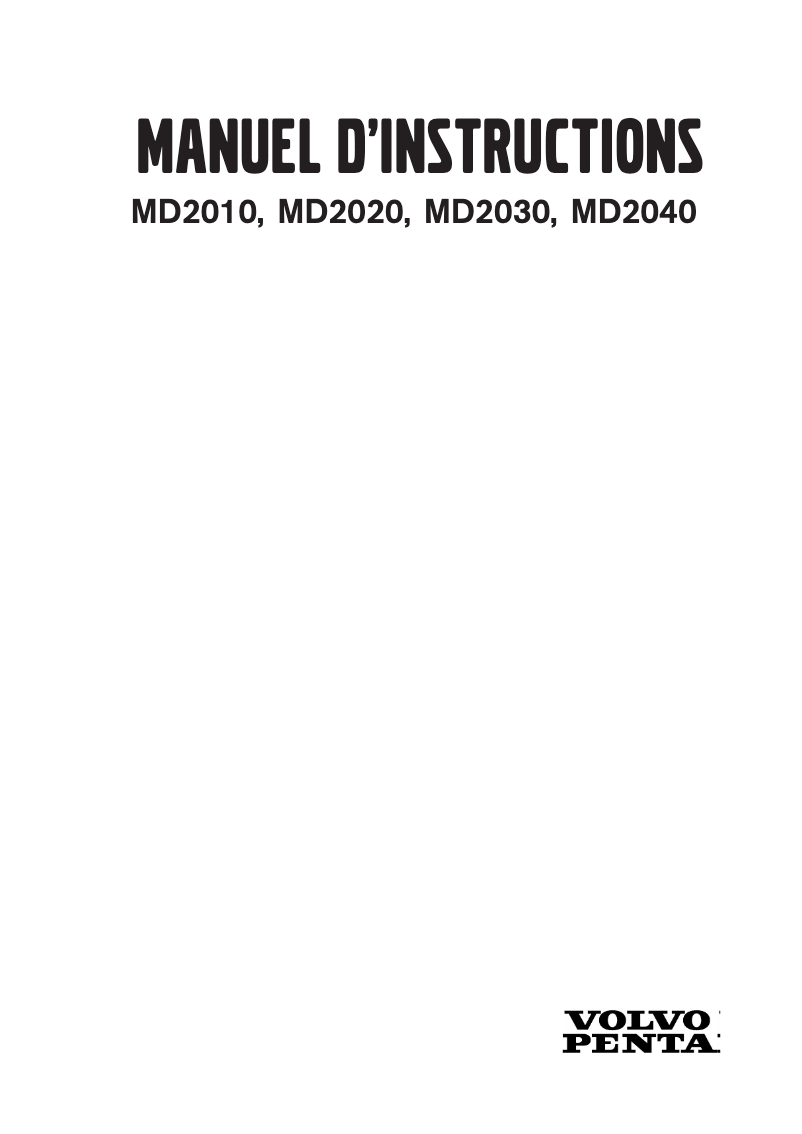 Image de la première page du manuel de l'appareil MD2020