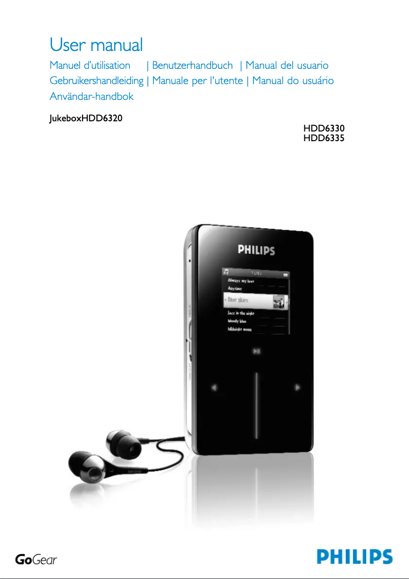 Page n°1 - Manuel utilisateur Philips GoGear HDD6330