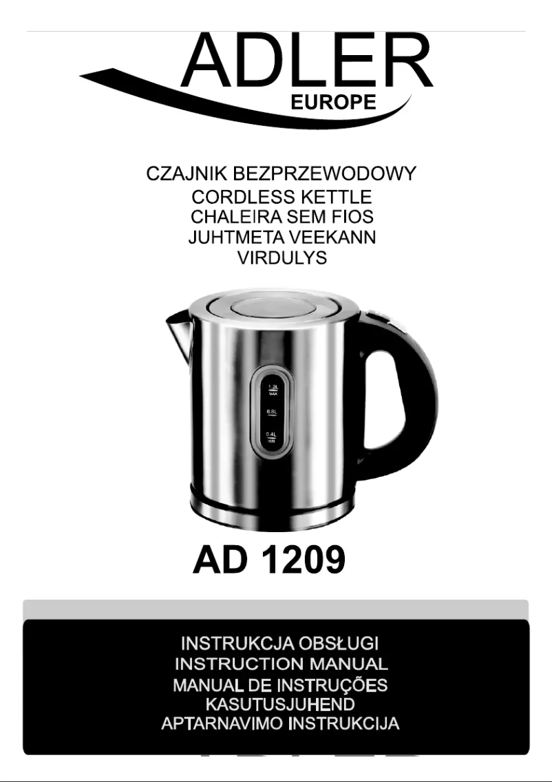 Image de la première page du manuel de l'appareil AD 1209