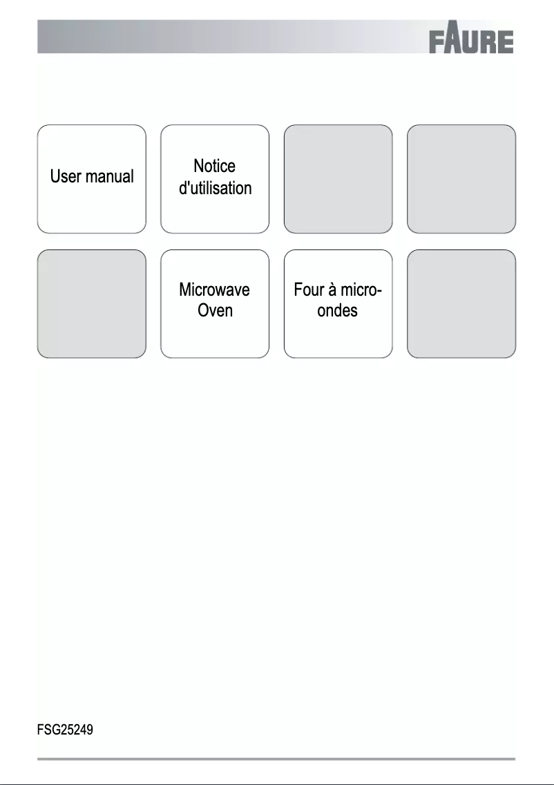 Page 1 de la notice Manuel utilisateur Faure FSG25249XA