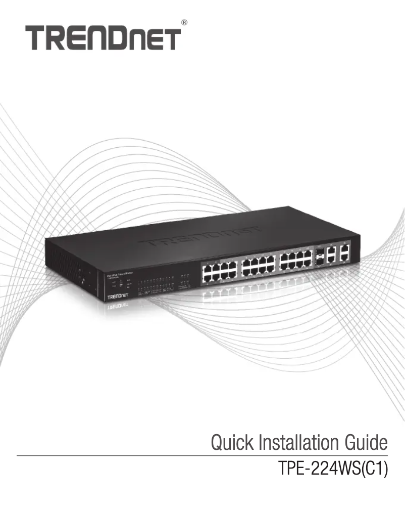 Page 1 de la notice Manuel utilisateur TRENDnet TPE-224WS