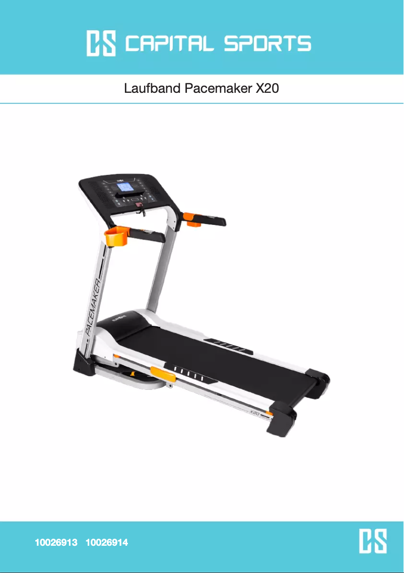 Page 1 de la notice Manuel utilisateur Capital Sports Pacemaker X20