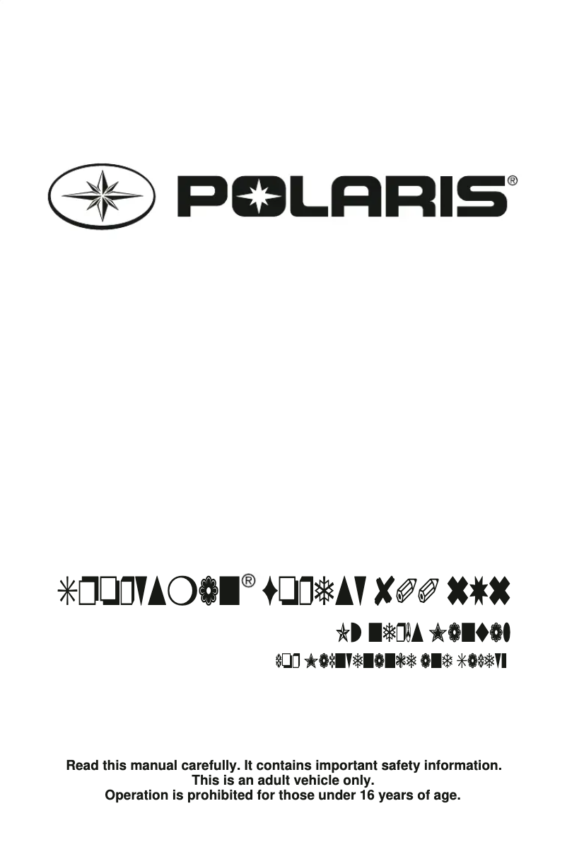 Page 1 de la notice Manuel utilisateur Polaris Sportsman Forest 800 6x6 (2015)