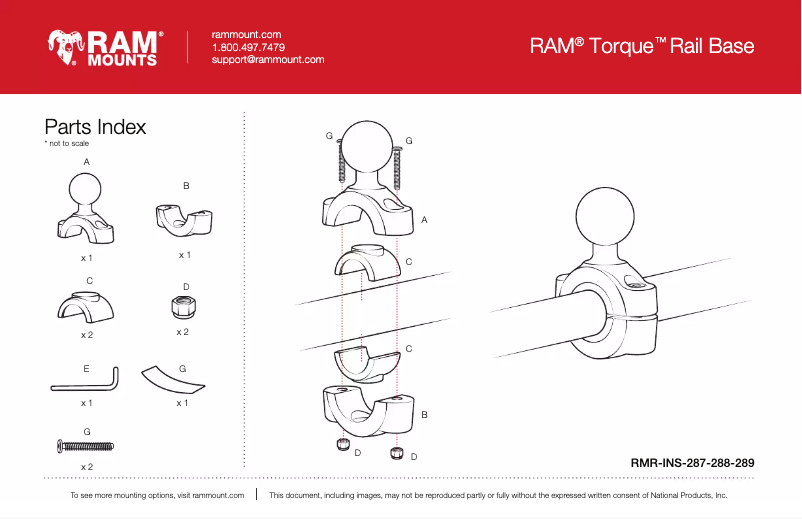 Página 1 del manual Manual de usuario RAM Mount RAM-B-408-112-15-A-132U