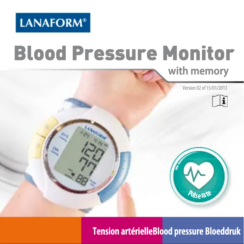 Page n°1 - Manuel utilisateur Lanaform Blood Pressure Monitor