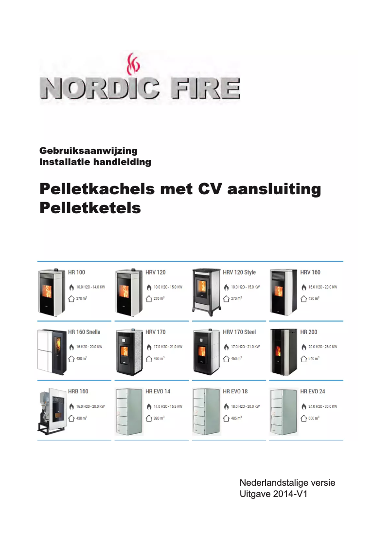 Page 1 de la notice Manuel utilisateur Nordic Fire HRV170